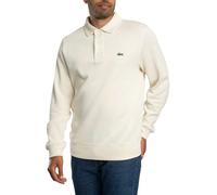 Lacoste Pour des hommes Sweat-shirt à col polo en coton côtelé, Beige
