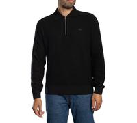 Lacoste Pour des hommes Sweat-shirt à col polo et fermeture éclair 1/4, Noir