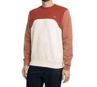 Sweat-shirt Lacoste en coton color-block rouge blanc - M