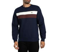 Lacoste Pour des hommes Sweat-shirt en polaire à blocs de couleurs, Bleu