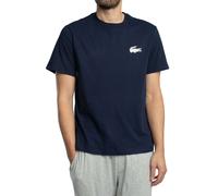 Lacoste Pour des hommes T-shirt de détente à imprimé crocodile, Bleu