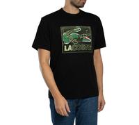 Lacoste Pour des hommes T-shirt graphique Plan, Noir