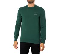 Lacoste Pour des hommes Tricot à col rond en coton biologique, vert