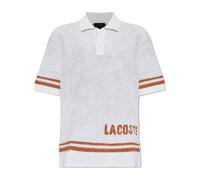 Lacoste - Pull Col Polo en Maille Bouclette Runway - Homme - Tops - Blanc - Taille: ONE Size