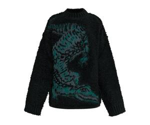 Lacoste - Pull Jacquard Crocodile Runway - Femme - Pulls - Vert - Taille: 38 FR