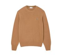 Lacoste - Pull Ras du Cou en Laine Cardée - Homme - Pulls - Beige - Taille: M