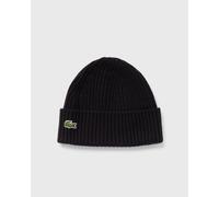 Lacoste Rib Knit Brushed Wool Beanie men Beanies black taille: ONE SIZE