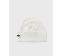 Lacoste RIB KNIT BRUSHED WOOL BEANIE men Beanies white taille: ONE SIZE
