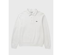 Lacoste Ribbed Cotton Polo Collar Sweatshirt men Sweatshirts white taille: XL