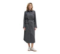 Lacoste - Robe chemise boutonnée à poches mi-longue - Femme - Robes - Gris - Taille: 44 FR