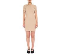 Lacoste - Robe Polo Coupe Slim en Piqué Stretch - Femme - Robes - Beige - Taille: 36 FR