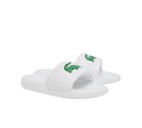 Lacoste Sandales Serve Slide 1.0 pour femme, WHT/GRN, 37 EU