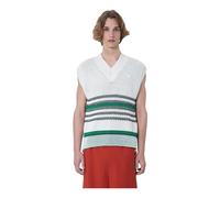 Lacoste - Sleeveless Knit Vest - Homme - Pulls - Blanc - Taille: M