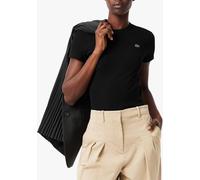 Lacoste Slim Fit Ribbed Coton T-shirt Couleur Noir