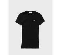 Lacoste SLIM FIT RIBBED COTTON T-SHIRT women Shortsleeves black taille: XS