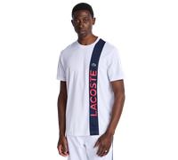 Lacoste Small Croc Logo Stripe Homme - T-Shirts, Blanc - Taille L White L