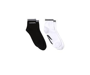 Lacoste Sport Chaussettes Mixte - Lot de 2 , Noir/Blanc, 43-46