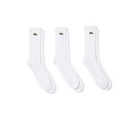 Lacoste Sport Chaussettes Mixte - Lot de 3 , Blanc/Blanc-Blanc, 47-50