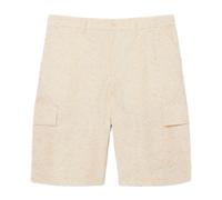 Lacoste - Straight Fit Printed Bermuda Cargo Shorts - Homme - Shorts - Beige - Taille: W33