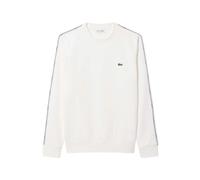 Lacoste - Stripe Band Fleece SweaT-shirt - Homme - Tops - Blanc - Taille: M