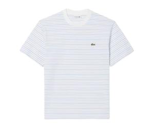 Lacoste - Striped Crewneck Tee - Homme - Tops - Blanc - Taille: M