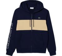 Lacoste - Sweat à capuche avec fermeture éclair de haut en bas pour homme GT1171 (S) (Bleu marine)
