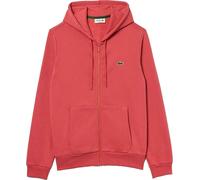 Lacoste - Sweat à capuche avec fermeture éclair de haut en bas pour homme GT3906 (S) (Rouge)