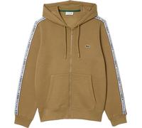 Lacoste - Sweat à capuche avec fermeture éclair de haut en bas pour homme GT4427 (S) (Marron)