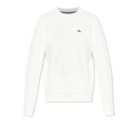 Lacoste - SweaT-shirt à col ras du cou en piqué coupe décontractée - Femme - Sweatshirts et sweats à capuche - Blanc - Taille: 42 FR