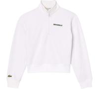 Lacoste - Sweat-shirt à fermeture éclair courte pour femme GT4188 (34 FR) (Blanc)