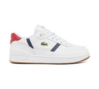 Lacoste Chaussures T-Clip Set Cuir blanc bleu marine rouge 42.5