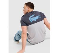 Lacoste T-shirt Croc Colour Block Tape - Gris S