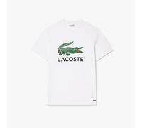 Lacoste T-Shirt de Sport à Manches Longues pour Homme, Blanc, XL