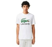 Lacoste T-Shirt de Sport à Manches Longues pour Homme, Blanc, XL