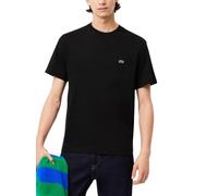 Lacoste T-shirt en coton avec poche poitrine noir (UK, Alpha, M, standard, noir)
