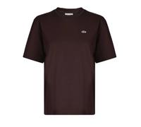 Lacoste - T-shirt en coton doux coupe décontractée - Femme - Tops - Brun - Taille: 36 FR
