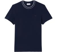 Lacoste - T-Shirt en Maille Col Rond - Homme - Tops - Bleu - Taille: M