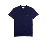 Lacoste T-shirt col rond en jersey de coton pima uni Taille M Bleu Marine