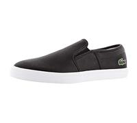 Lacoste Tatalya Baskets à enfiler en cuir pour homme, noir/blanc, 40.5 EU