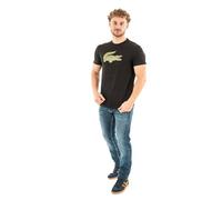 T-shirt Lacoste Sport Crocodile manches courtes noir pur vert - M