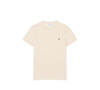T-shirt Lacoste Pima manches courtes blanc crème - M
