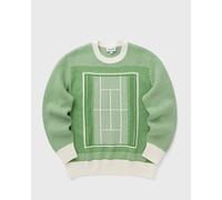 Lacoste Tennis Court Graphic Jacquard Sweater men Pullovers green taille: XL