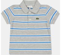 Lacoste Unisex Kids' Mini Pique Lightweight Short Sleeve Pyjama Sets Argent/Blanc 12M Unisex