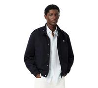 Veste Lacoste Harrington en sergé déperlant bleu marine - M