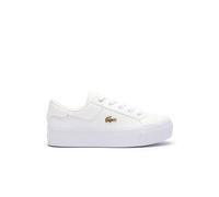 Lacoste-Women Vulcanized SNKR-47CFA0005, Blanc/Doré, 40 EU