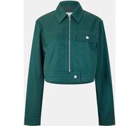 Lacoste Women's Blouson Relaxed Fit Denim Jacket Sinople 14 (42) Female