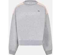 Lacoste Women's Crew-Neck Relaxed Fit Sweatshirt Silver Ch/Nidus 12 (40) Female
