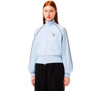 Lacoste Women's Cropped Diamond Taffeta Long Sleeve Rain Anorak Phoenix Blue 6 (34) Female