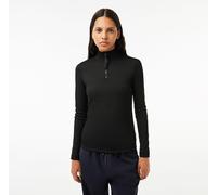 Lacoste Women's Long-Sleeve Polo Shirt Noir 10 (38) Female