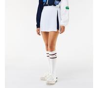 Lacoste Women's Performance Tennis Skirts Blanc/Bleu Marine 18 (46) Female